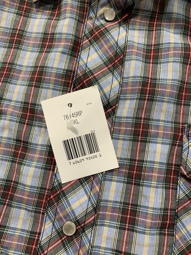 New Men's RUSTLER Short Sleeve Pearl Snap Western Shirt Sz XXL Cotton Blend - Picture 3 of 7