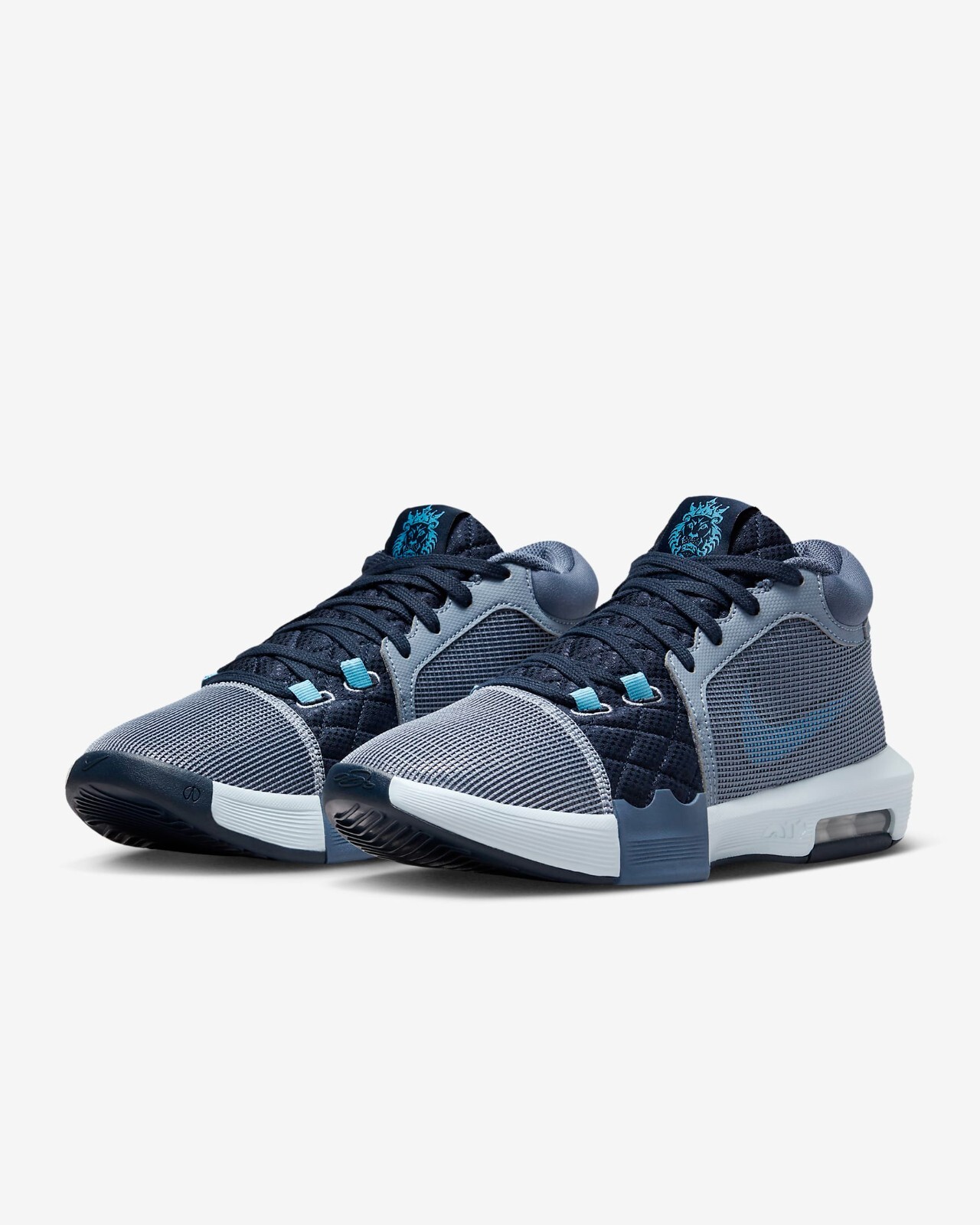 Nike US 13.5 Men Blue White Air Retro Basketball Lebron Witness 8 FB2239 400 New thumbnail 17