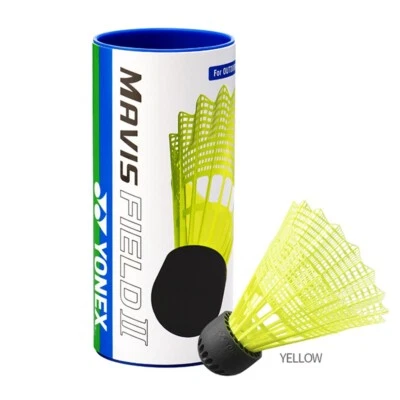 Yonex MAVIS FIELD II Nylon Shuttlecock Badminton Racket Yellow 1 Pack / 3 pieces
