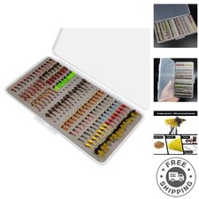 Versatile Fly Fishing Flies Set - 133 Hand-Tied Assorted Lures for Trout & Bass