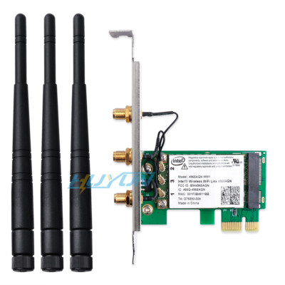 300M PCI-E 1X16X Desktop 2.4/5GHzG Intel 4965AGN Dual Band PC WLAN Wifi Card 