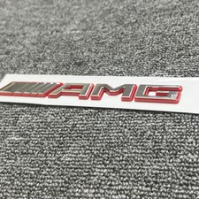 3d Chrome Red Amg Number Letters Rear Trunk Badge Emblem For Mercedes Benz