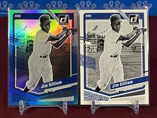 2023 Donruss Baseball Jim Gilliam Holo Carolina Blue + Base Cards