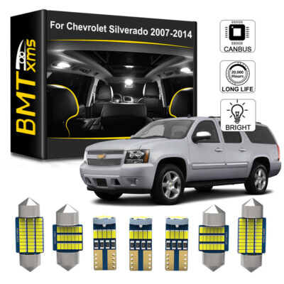 14X WHITE LED Interior Lights Pack Bulbs For 2007-2014 Chevrolet