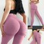 thumbnail 11 - Women Tik Tok Yoga Pants Anti-Cellulite Push Up Ruched High Waist Leggings Gym
