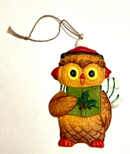 VTG NOS 1977 Suzy’s Zoo Ceramic Christmas Ornament 4" OWL Enesco E-9248 JAPAN