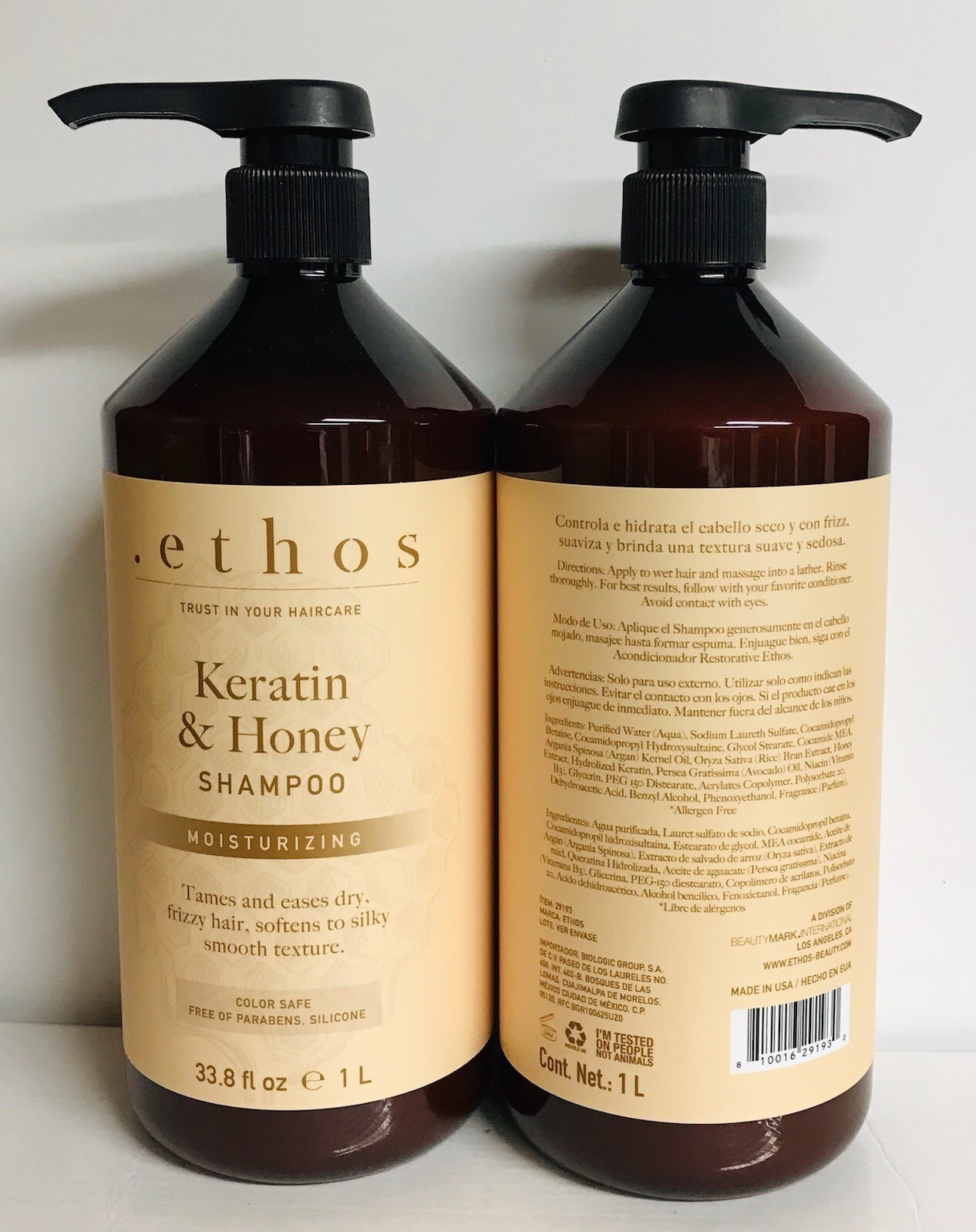2Pack Ethos Keratin & Honey Moisturizing Shampoo 33.8 fl oz Each eBay