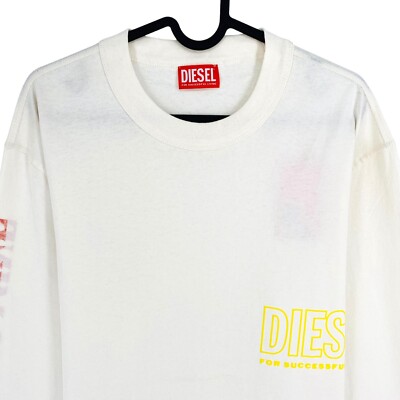 T-shirt Homme Manches Longues Col V Slim Fit Blanc Blanc - Prêt-à-Porter