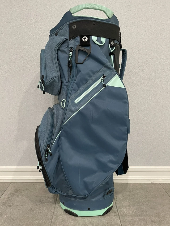 Sun Mountain Sync 14 Way Divider Golf Club Cart Bag Blue/Teal No Rain Cover - Image 2 of 4