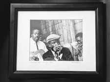 Signed Photograph of Blues Legends Johnny Young and Good Rockin' Charles