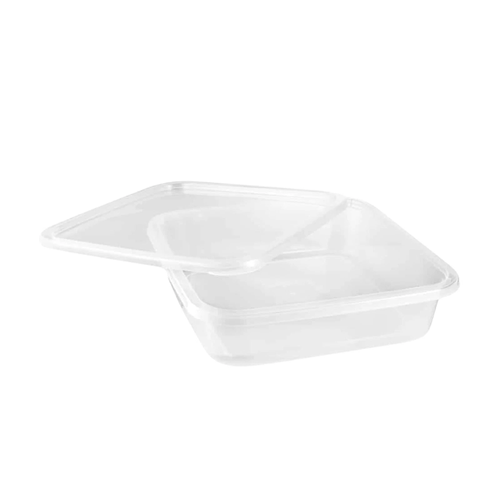 80oz Clear Plastic Food Storage Containers with Lids - Stackable & Reusable