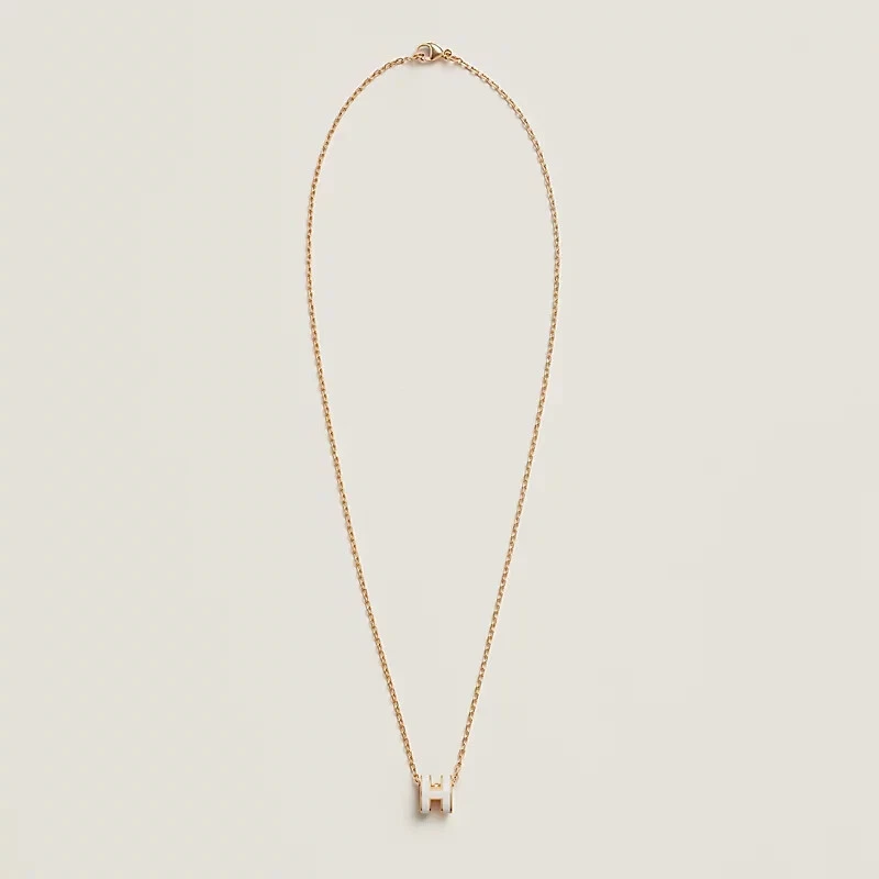 100% Auténtico Nuevo Hermes Mini Pop H Colgante Blanco Foto 2 de 2