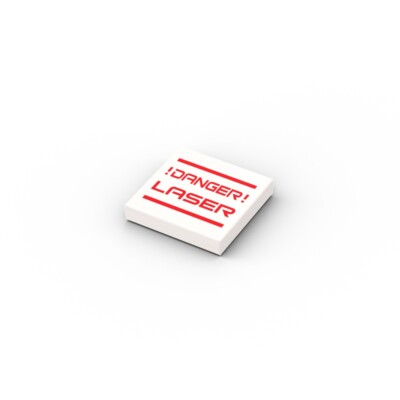 !DANGER! Laser Sign   Custom printed original LEGO  brick tile /22167