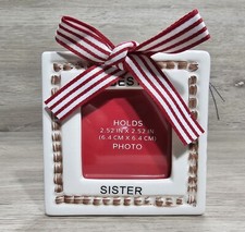 Best Sister Christmas Ornament Holds 2.52in.  2.52in. Photo Place  Time