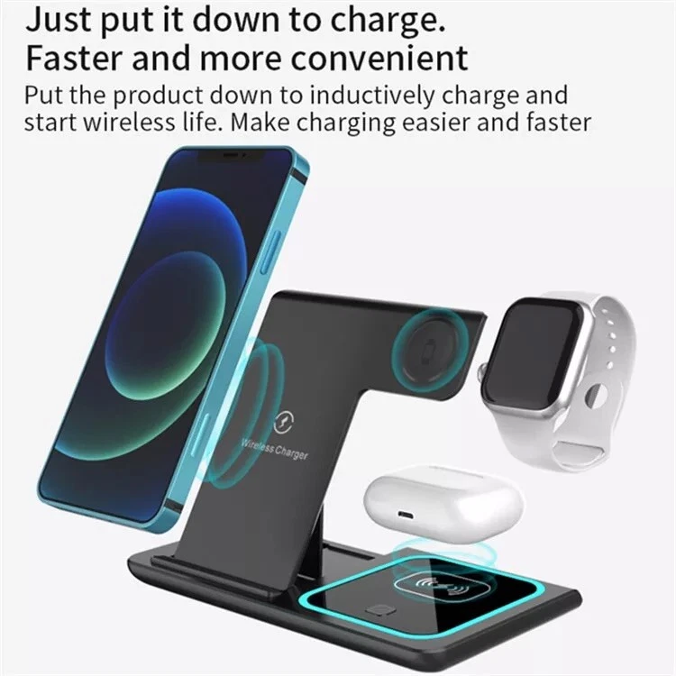 Portable Mobile Phone Charging StationWireless Charger Foldable Magnetic - Image 3 of 4