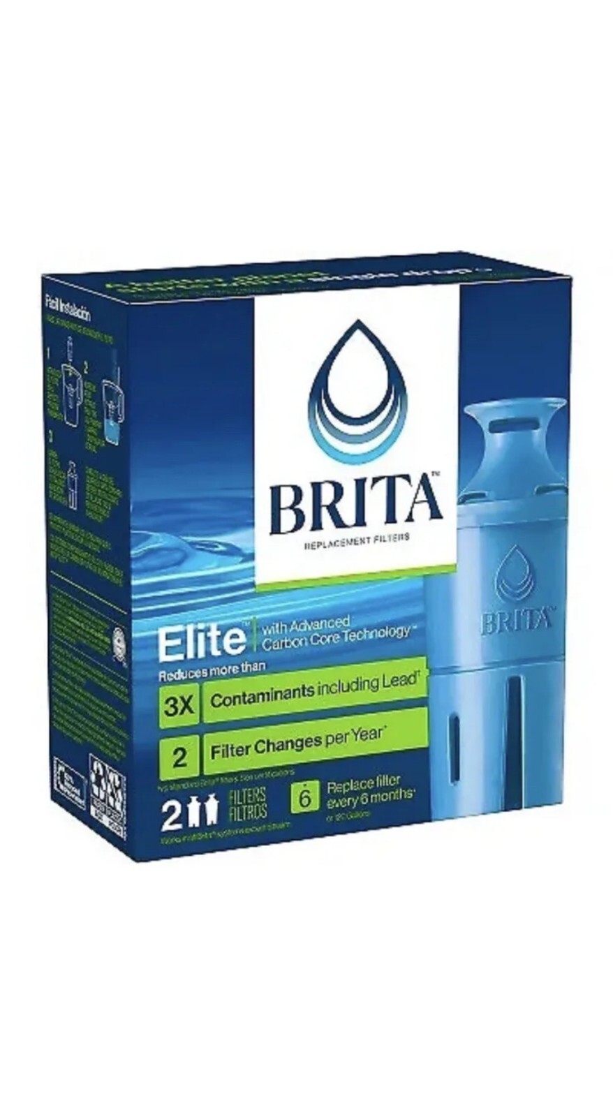 Brita Elite Water Filter Replacements for Pitchers and Dispensers 2