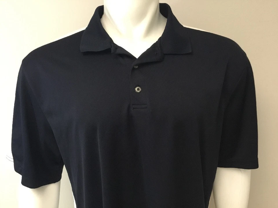 EXERTEK Athletic Shirt Men L Black White Outdoor Sport Golf Short Sleeve - Image 4 of 4