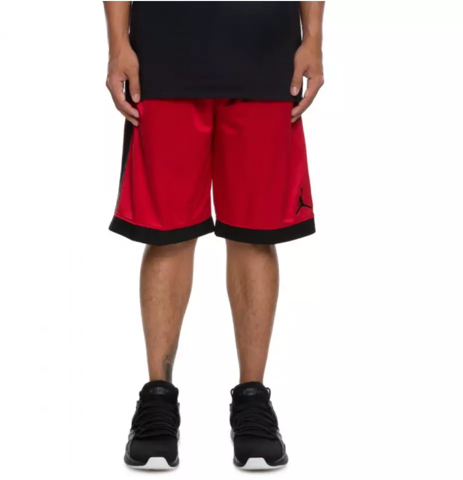 Super Rare Jordan Nike Basketball Dazzle Shorts Shimmer Red Black