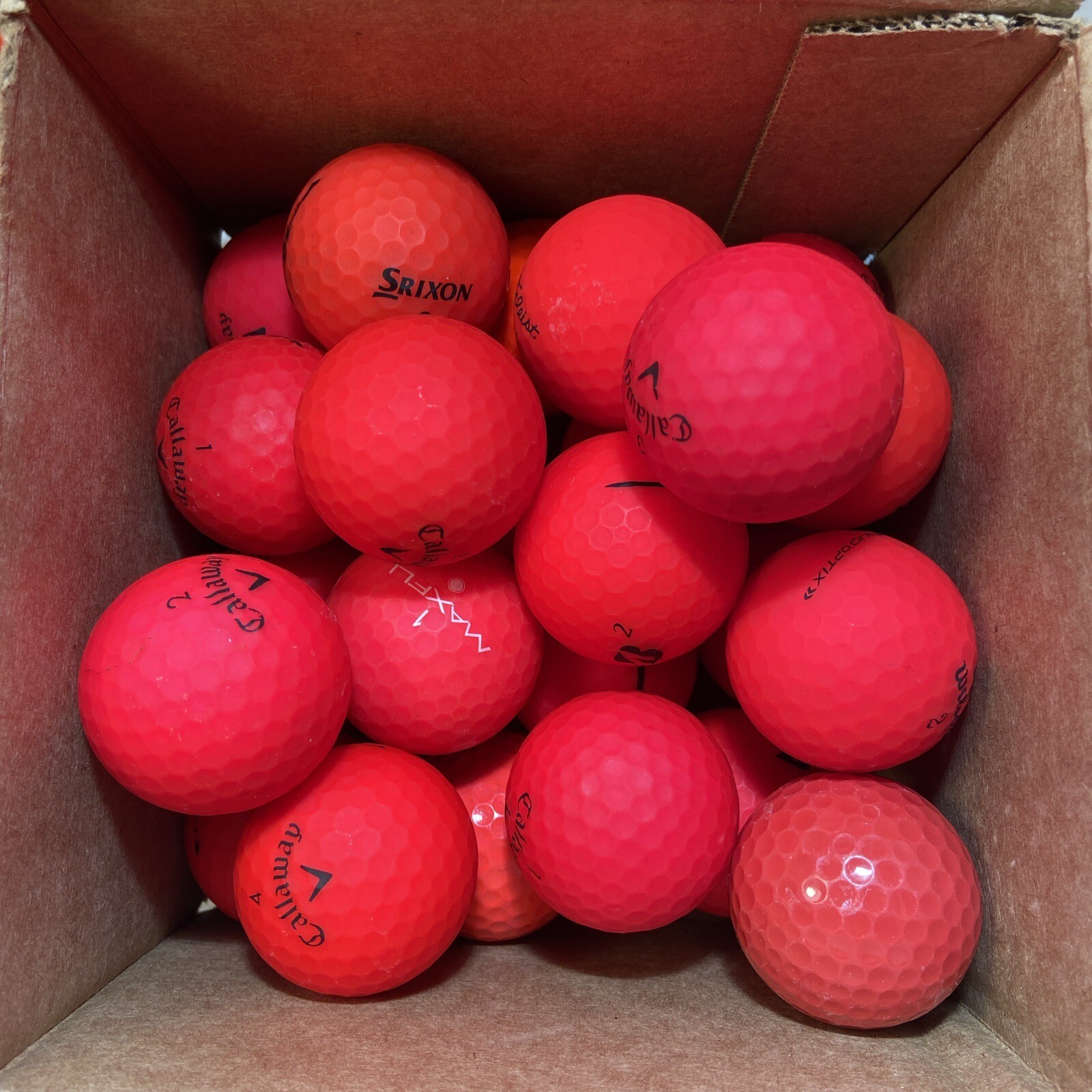 1 Dozen Assorted Red Golf Balls Good Condition AAAA eBay