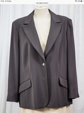 Bnwt Artigiano Womens Grey Formal Blazer Jacket Size 18
