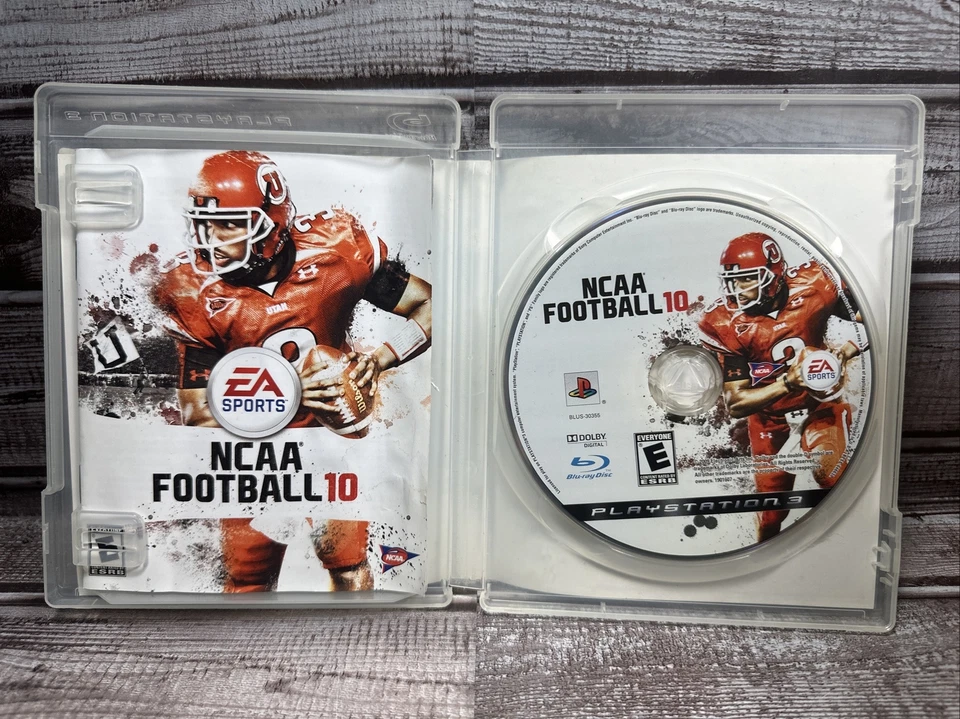 Ps3 NCAA Football 10 Playstion 3 Utah Utes EA Sports Brian Johnson Tested GC - Image 3 of 4