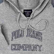 VTG 90s Ralph Lauren Polo Jeans Co Hoodie Women's L Pullover Kangaroo Pocket