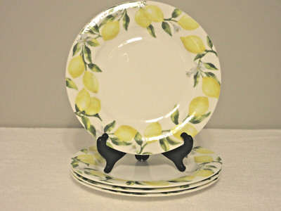 Mikasa Lemons 9'' Salad Plates-Set Of 4-New Open Box