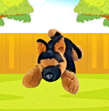 FAO Schwarz German Shepherd Plush Dog Brown Black Soft 12.5 in