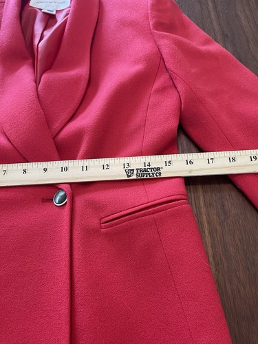 Womens Jones New York 4P Suit Blazer Red long sleeve USA business - Picture 7 of 12