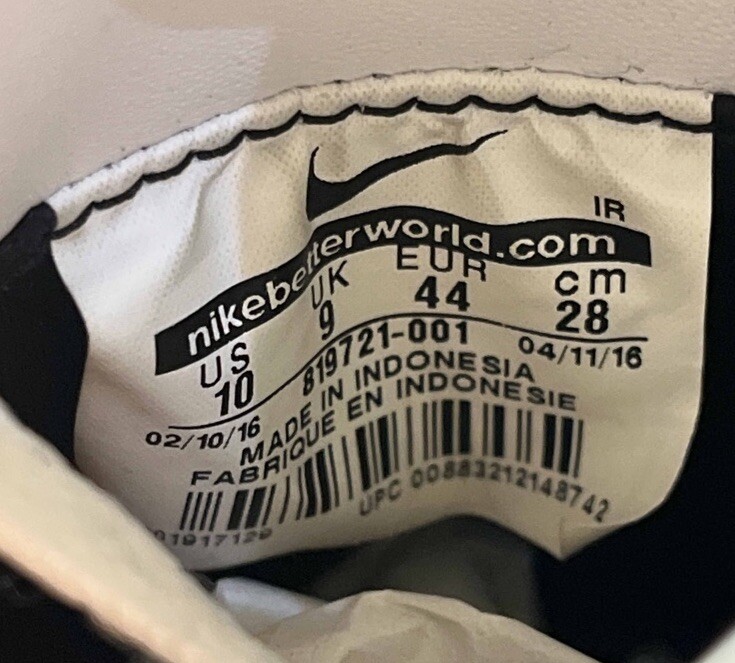 Nike Cortez Basic Premium QS Black Metallic Silver Size 10 Sneakers 819721-001 image 8