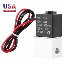 2 Way Normally Closed DC 12V Electric Solenoid Air Valve 1/8" NPT