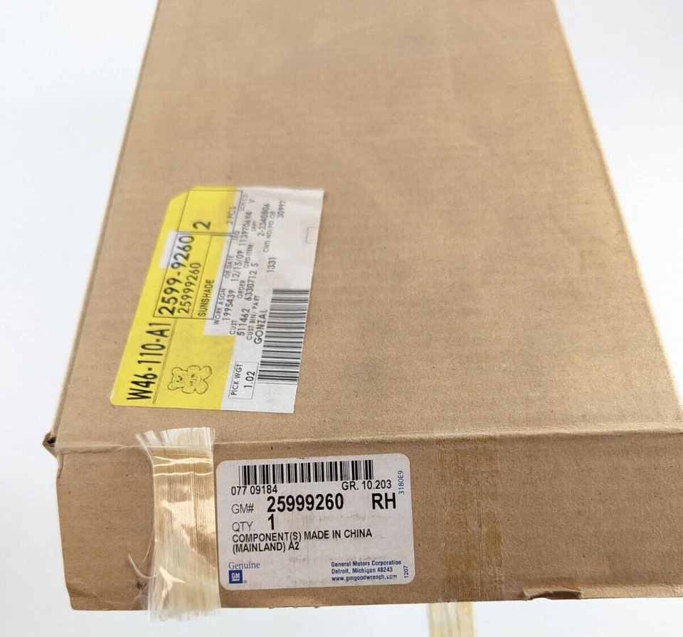 GM Sun Visor 25999260 for 2004-2008 Malibu, Pontiac G6 RH Passenger Side OEM NEW - Image 3 of 3