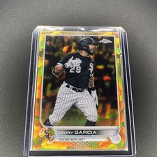 2022 Topps Chrome Sapphire Leury Garcia Gold 27/50 #348 Chicago White Sox