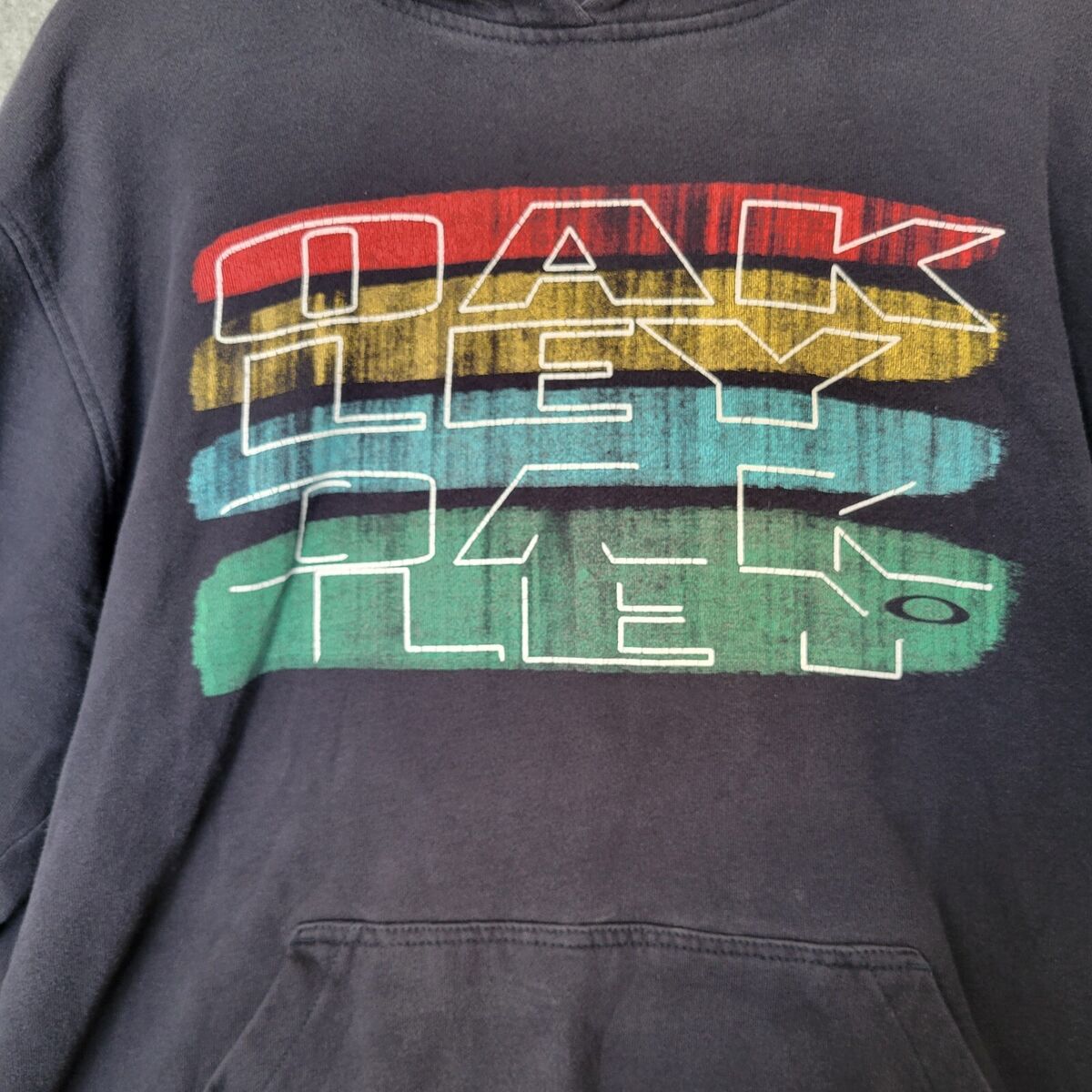 VTG Oakley Center Logo Pullover Hoodie Men Extra Large Faded VTG Oakley Center Logo Pullover Hoodie Men Extra Large Faded