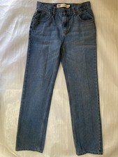 Levi's 505 Regular Jeans Boys 18 Blue Denim Straight Leg Pockets Casual Cotton B