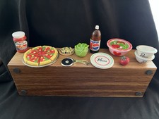 Vtg Tyco Kitchen Littles Pizza Party Barbie Dollhouse Doll Food Pepsi Salad