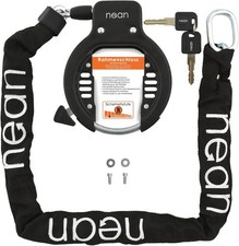 Fahrradschloss, Rahmenschloss mit Kette, Ringschloss, Fahrrad Felgenschloss,