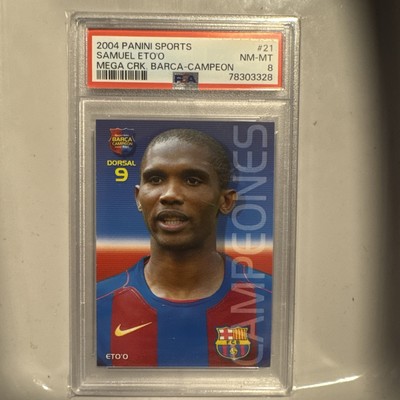 Samuel Eto'o ''Campions'' - 2004 Panini PSA 8  - Sale ️ Megacracks Barca Campeon