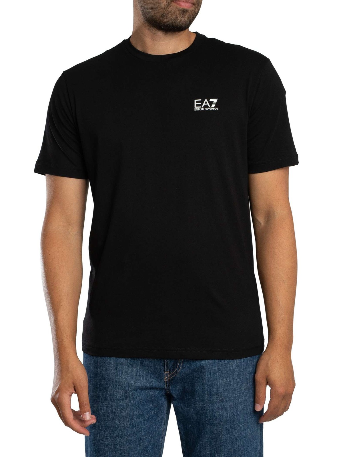 EA7 Back Graphic Brand T-Shirt, Back/White - S