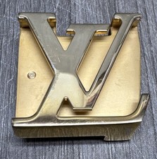 Louis Vuitton Logo LV Initials Belt Buckle Gold Tone