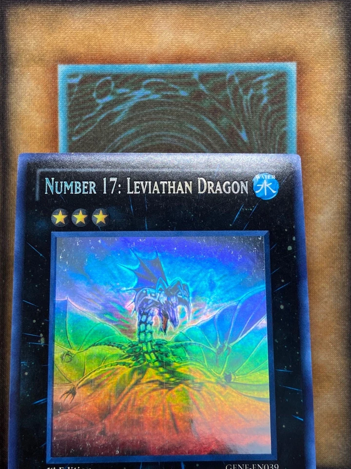 Yugioh Number 17: Leviathan Dragon GENF-EN039 Ghost Rare 1st Ed LP - Image 2 of 4