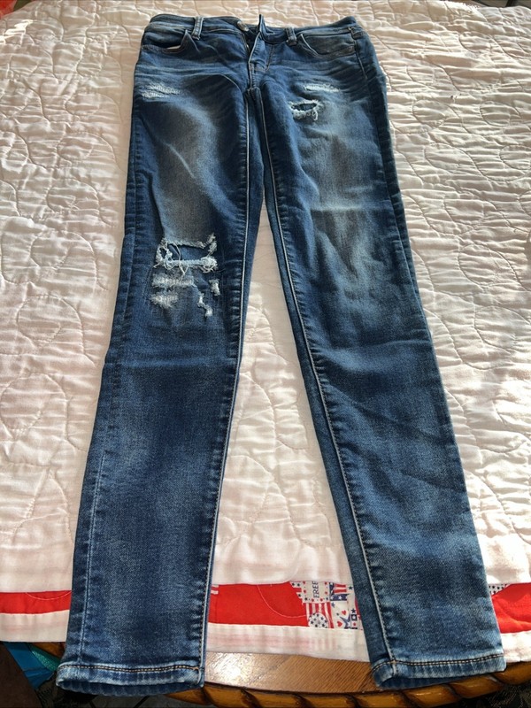 American Eagle Outfitters Women's Distressed Denim Super Stretch Jegging Size 0