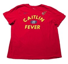 Nike Adult Indiana Fever Caitlin Clark Fever T-Shirt Size XXL Red WNBA 