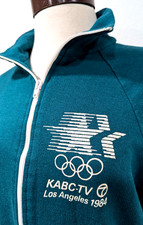 OLYMPICS LOS ANGELES 1984 - KABC-TV 7 Official Staff Fleece Jacket Size XL RARE*