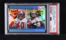 2001 Topps Chrome Combos Refractor Mike Alstott Drew Brees #TC15 PSA 9 MINT 00rs