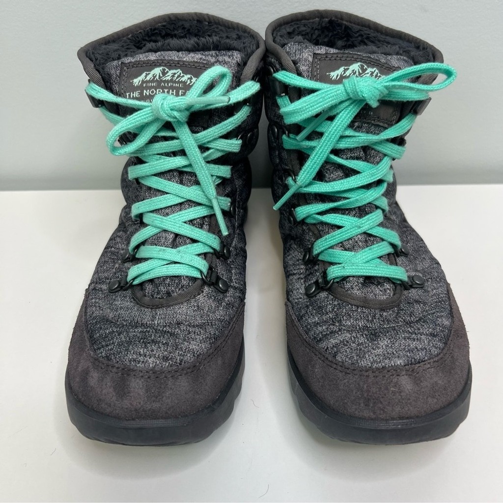 The North Face ThermoBall Lace Up Soft Shell Snow Boots Gray Womens Size US 7 thumbnail 2