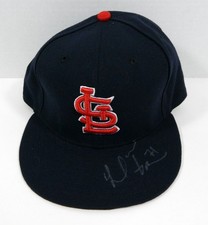 St. Louis Cardinals Sam Freeman #71 Signed Blue Hat Auto 7.5 STLC0562
