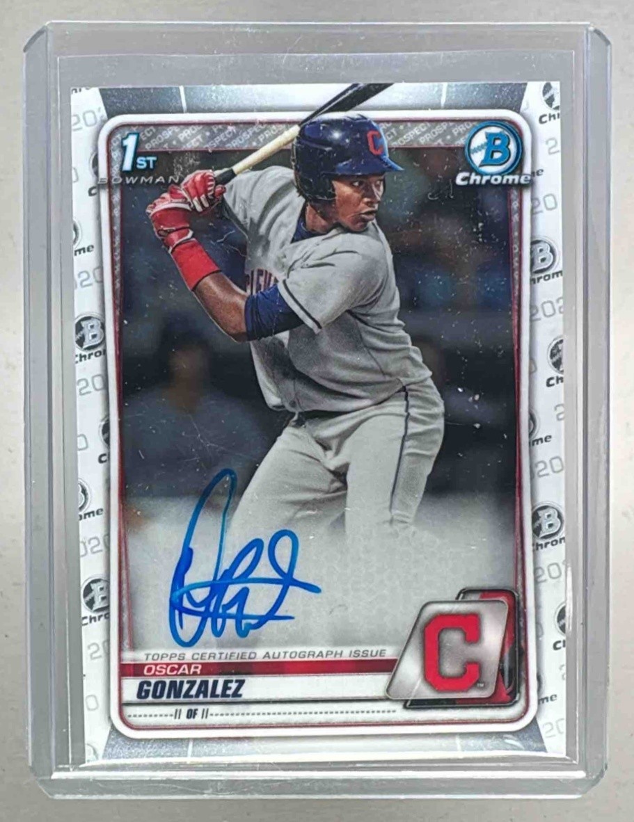Oscar Gonzalez 2020 Bowman Chrome #CPA-OG Auto 1st RC