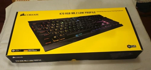 Corsair K70 RGB MK.2 Low Profile DE | gebraucht | OVP | gereinigt | Zubehör