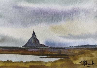 ORIGINAL AQUARELL - Le Mont St. Michel.